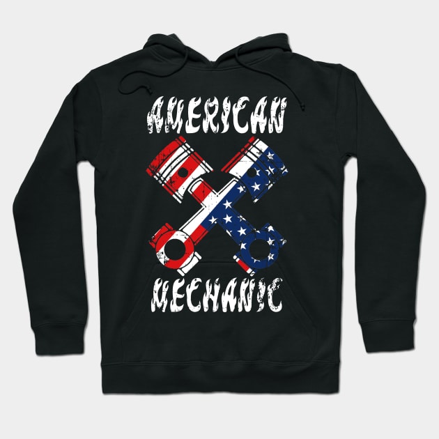 american mechanic t-shirt design Hoodie by Studio Paman